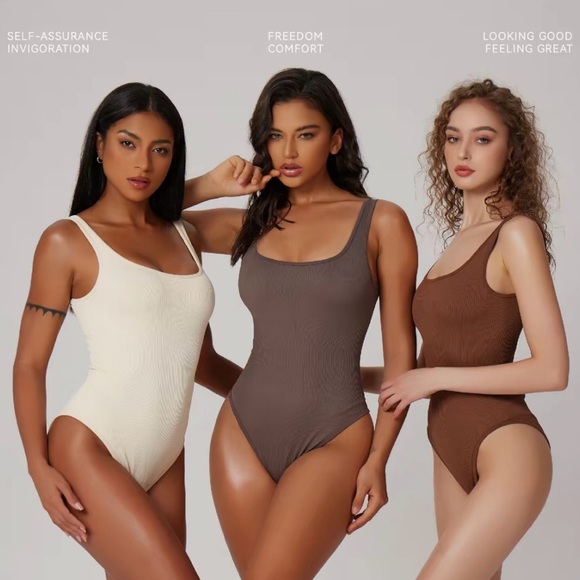 OQQ Women's 3 Piece Bodysuits Sexy
Ribbed Sleeveless Square Neck Tank Tops - Picture 2 of 10